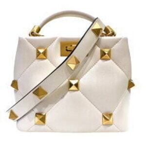 Valentino Roman Stud Handbag Leather
